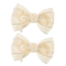 1 Pair Bow Shoe Clips: Rhinestone Bowknot Shoe Clips Removable Decorative-