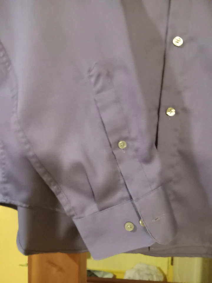 Camisa de vestir para hombre 36 37 16 1/2 Crazy Horse púrpura Foto 4 de 4
