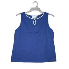 Croft and Barrow Stretch Womens Blue Keyhole Tank Top XL