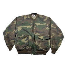 Vintage Sports Afield Camo Bomber Jacket Men’s 2XL USA Made Hunting