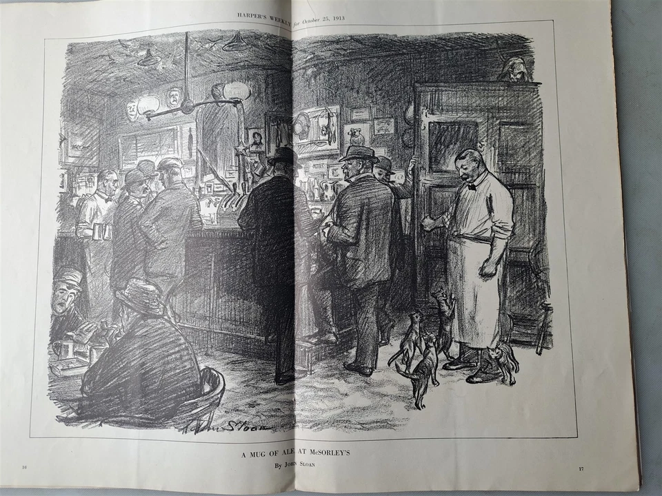 Harpers Weekly - October 25, 1913 McSorley's Pub, Aviation Feature - Image 4 of 4