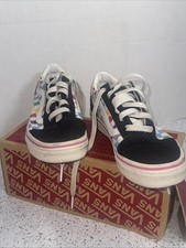 Vans Big Kids Check Old Skool Rainbow Skateboard Sneakers US Size 3 Suede/Canvas