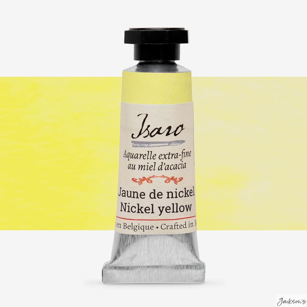 Isaro Watercolour Paint Tube Gum Arabic 7ml Nickel Yellow PY53 Painting