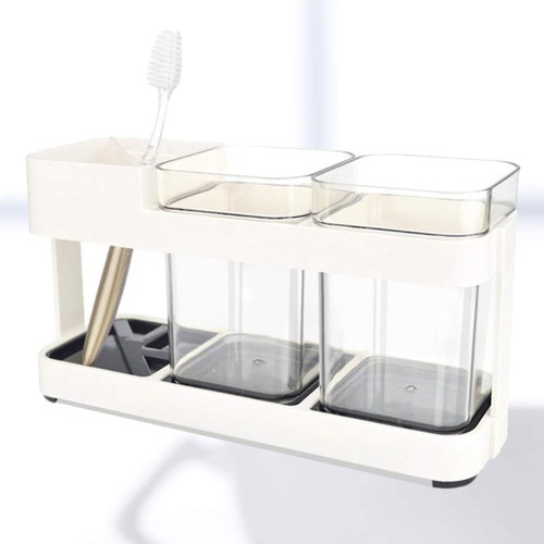 Set porta spazzolino con porta dentifricio abbinato tazza conservazione dentifricio - Foto 3 di 12