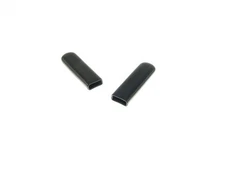 2 Pack Rectangular Black Vinyl Caps 3/16" x 1/2" x 2" Tall 731742