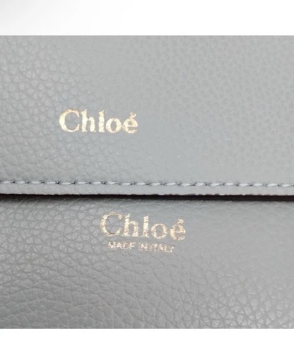 Borsa tote Chloe Aby in pelle blu chiaro con pochette - Foto 7 di 9