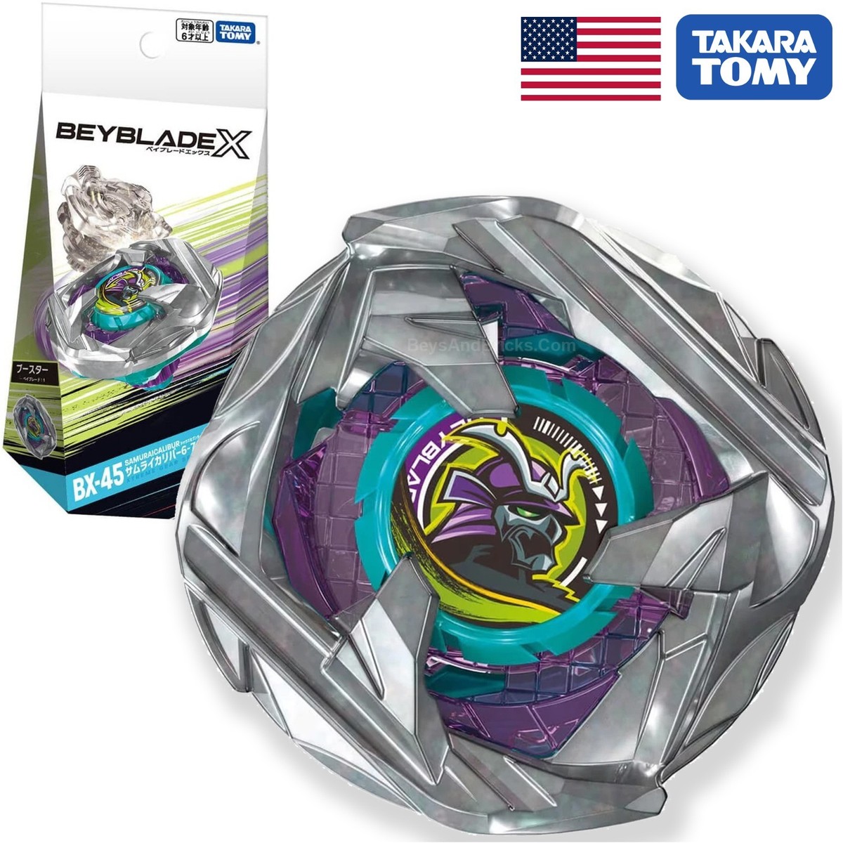 TAKARA TOMY Samurai Calibur 6-70M Beyblade X Booster BX-45 - USA