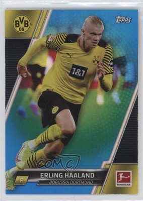 2021-22 Topps Bundesliga Blue Foil 9/99 Erling Haaland #53 7y2