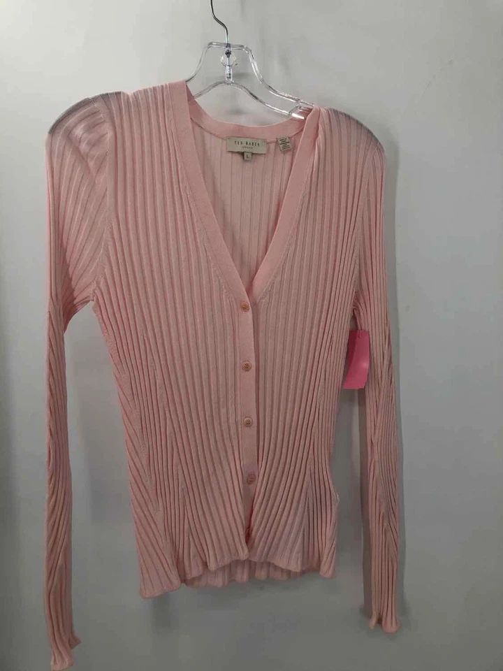 Suéter cárdigan Ted Baker rosa talla grande usado Foto 3 de 4