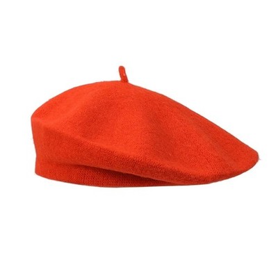 Women's Wool Beret Hat Winter Warm Soft Classic French Style Beanie Casual Solid