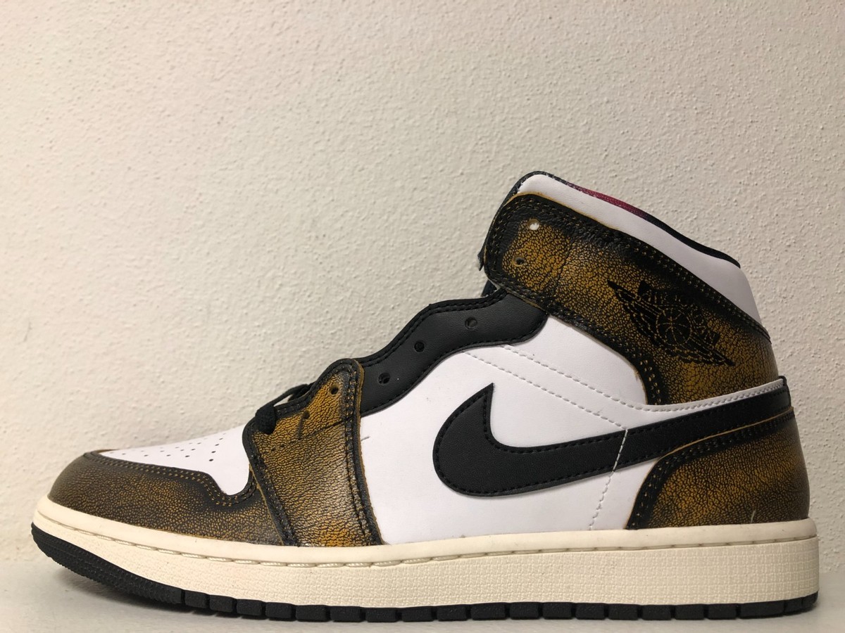 Nike Air Jordan 1 Mid Black Taxi White Sail DQ8417-071 Size 11 | eBay