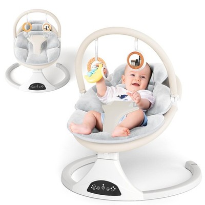 Electric Baby Swing with Remote Control - 5 Natural Motion Speeds, Detachable...