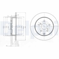 2X Bremsscheibe Delphi BG4051 FüR Corolla Toyota Verso ZNR10_ ZNR10R ZNR11_