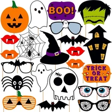 Scary Halloween Photo Booth Props - Large, Pack of 22 | Hocus Pocus Halloween Ph