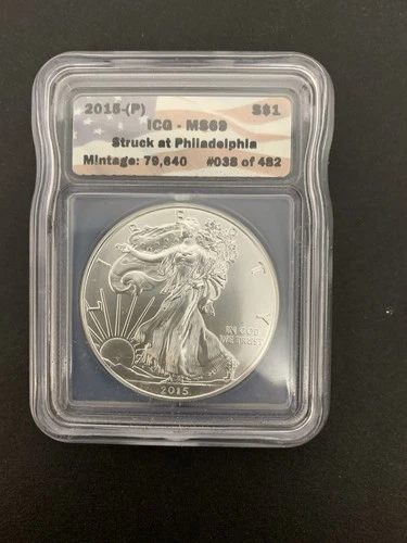 2015 (P) American Silver Eagle Dollar one oz. fine Silver 79,640 struck