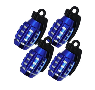 4x Blue 29mm*14mm Creative Styling Tire Valve Stem Caps Covers Fits Universal