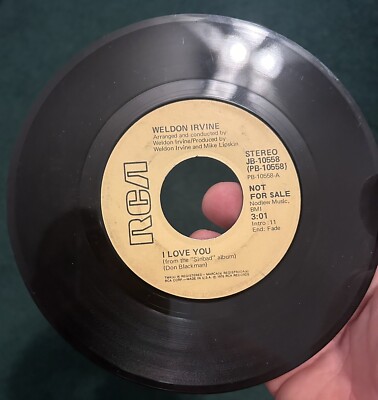RARE JAZZ FUNK BREAKS 45 Weldon Irvine I LOVE YOU RCA PROMO