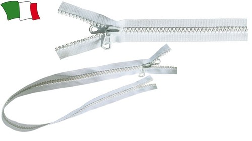 Cerniera Lampo Continua 5 Metri - Con 20 Cursori Metallici - Nylon, Larghezza 25mm, Bianco - Foto 7