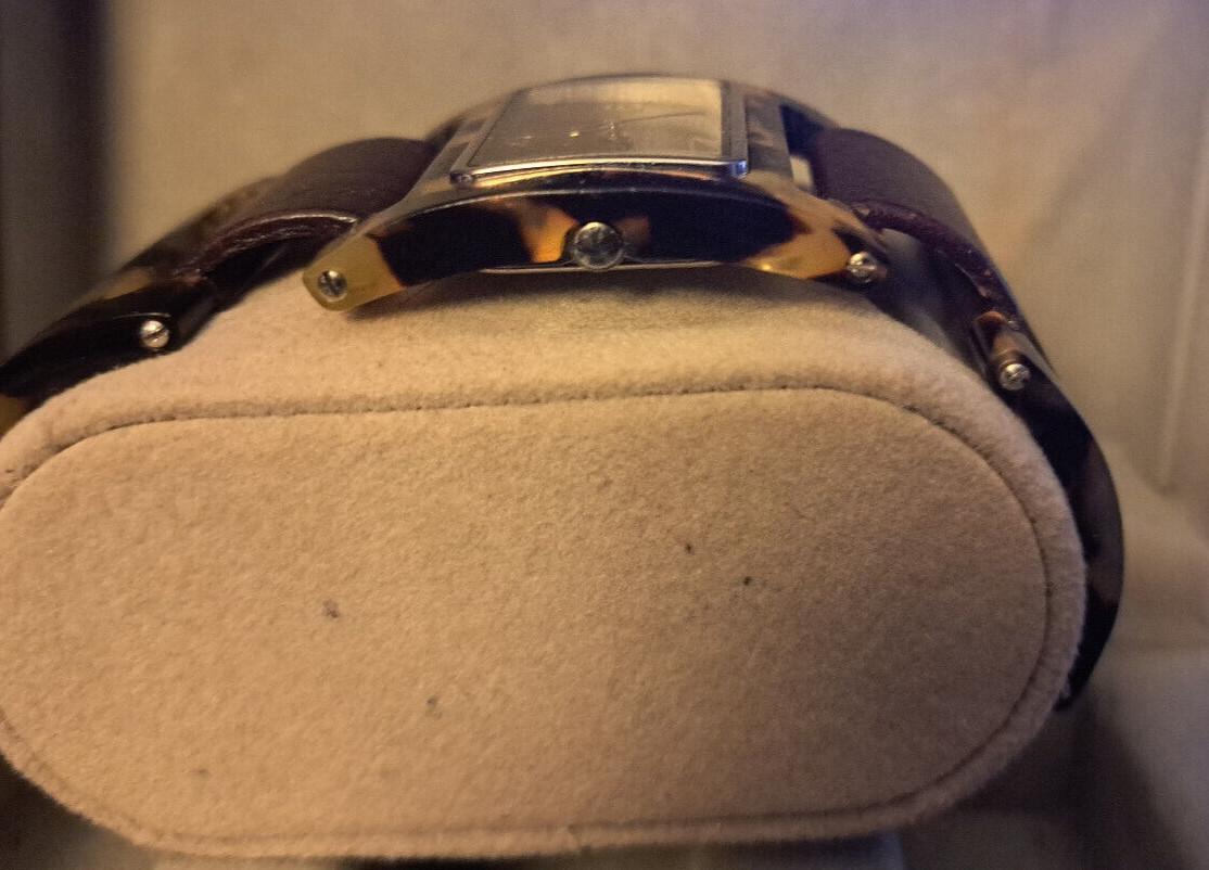 Michael Kors Faux Tortoise Shell Watch | Measures 7 3/4” | 5 atm 50 meters Michael Kors Slim Runway Tortoise Shell Dial Two Tone Steel  main image 4