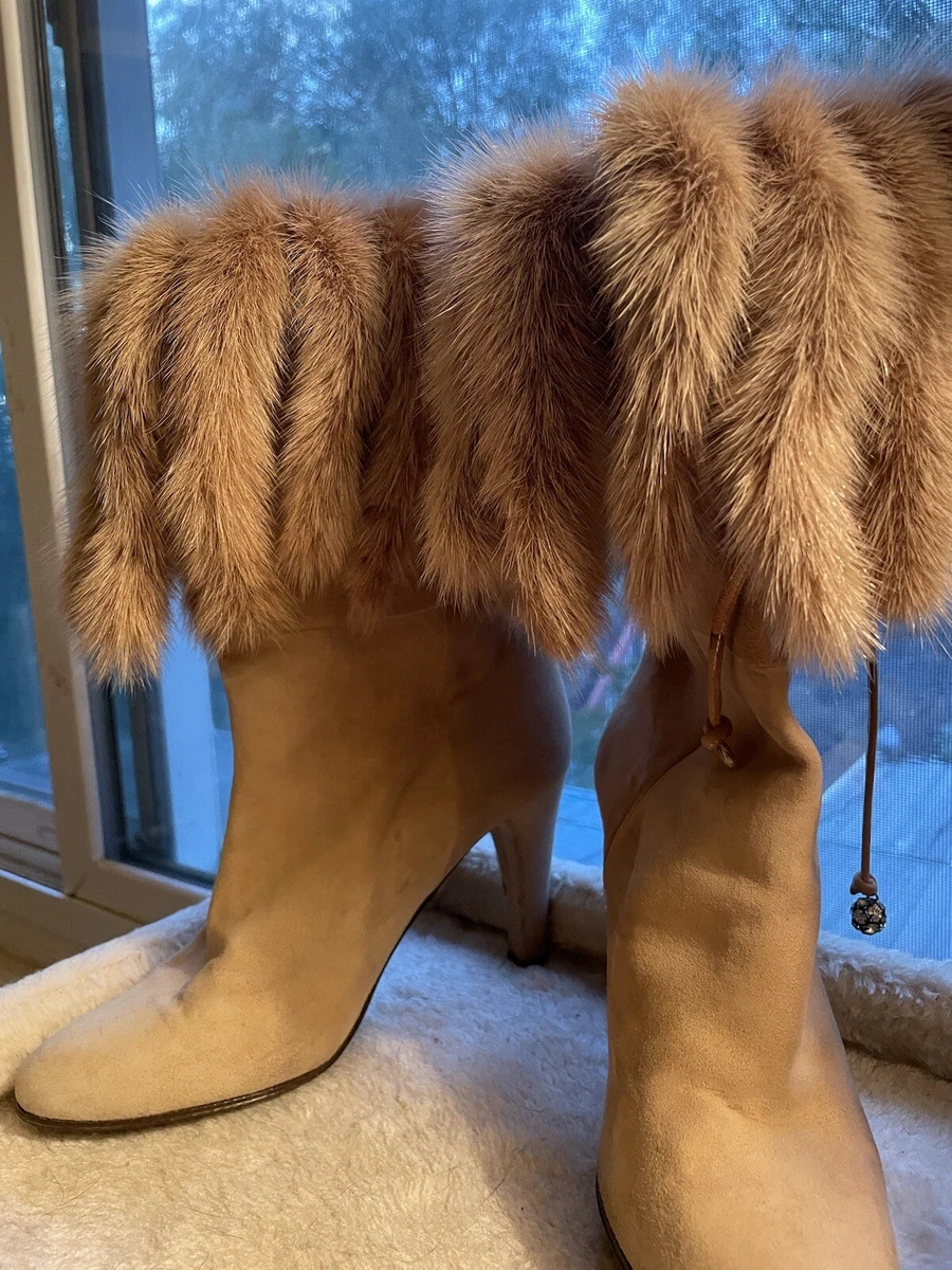 Mink fur best sale boots