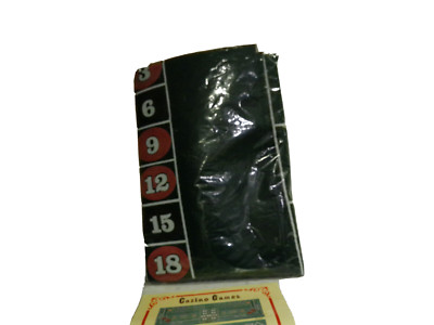 Las Vegas casino felt layout roulette blackjack table 36'' x 72'' layout vintage