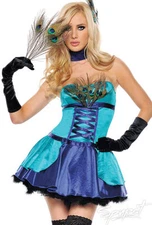 Seven Til Midnight Jewel Peacock Complete Costume New L Large 4 Piece 