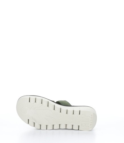 Fly London Damen YIAN 001 Keilabsatz Slipper Sandale, Military/Schwarz, Größe EU 38 - Bild 10 von 11