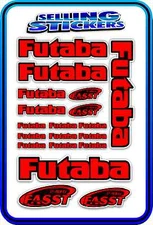 FUTABA SERVO RADIO RX TX 2.4G FLIGHT REMOTE CONTROL STICKERS FASST RED BLACK