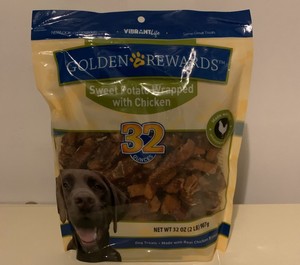 golden rewards sweet potato wrapped with chicken dog treats 32 oz