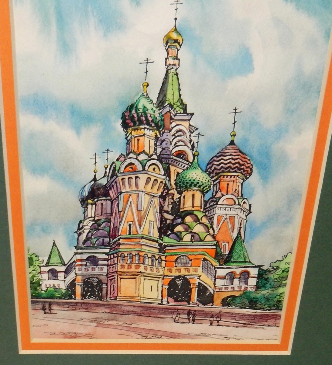RUSSIAN TURRETS CASTLE ORIGINAL WATERCOLOR PAINTING UNSIGNED | eBay