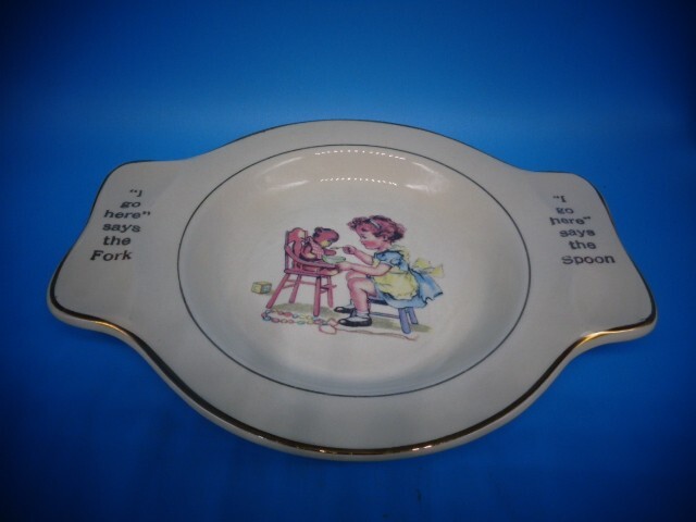 VINTAGE SALEM CHILD'S I go here says the Fork DISH INTERNATIONAL