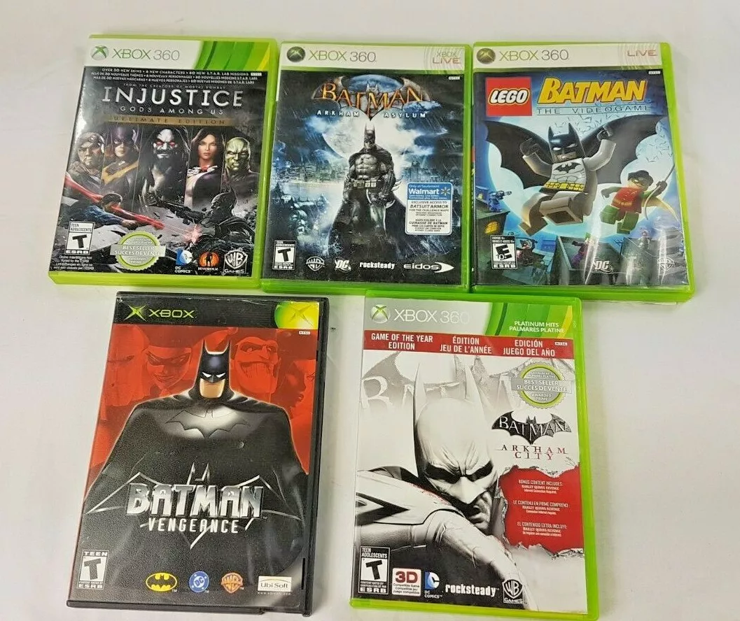 Xbox 360 Lot of 5 BATMAN Video Games superhero Lego