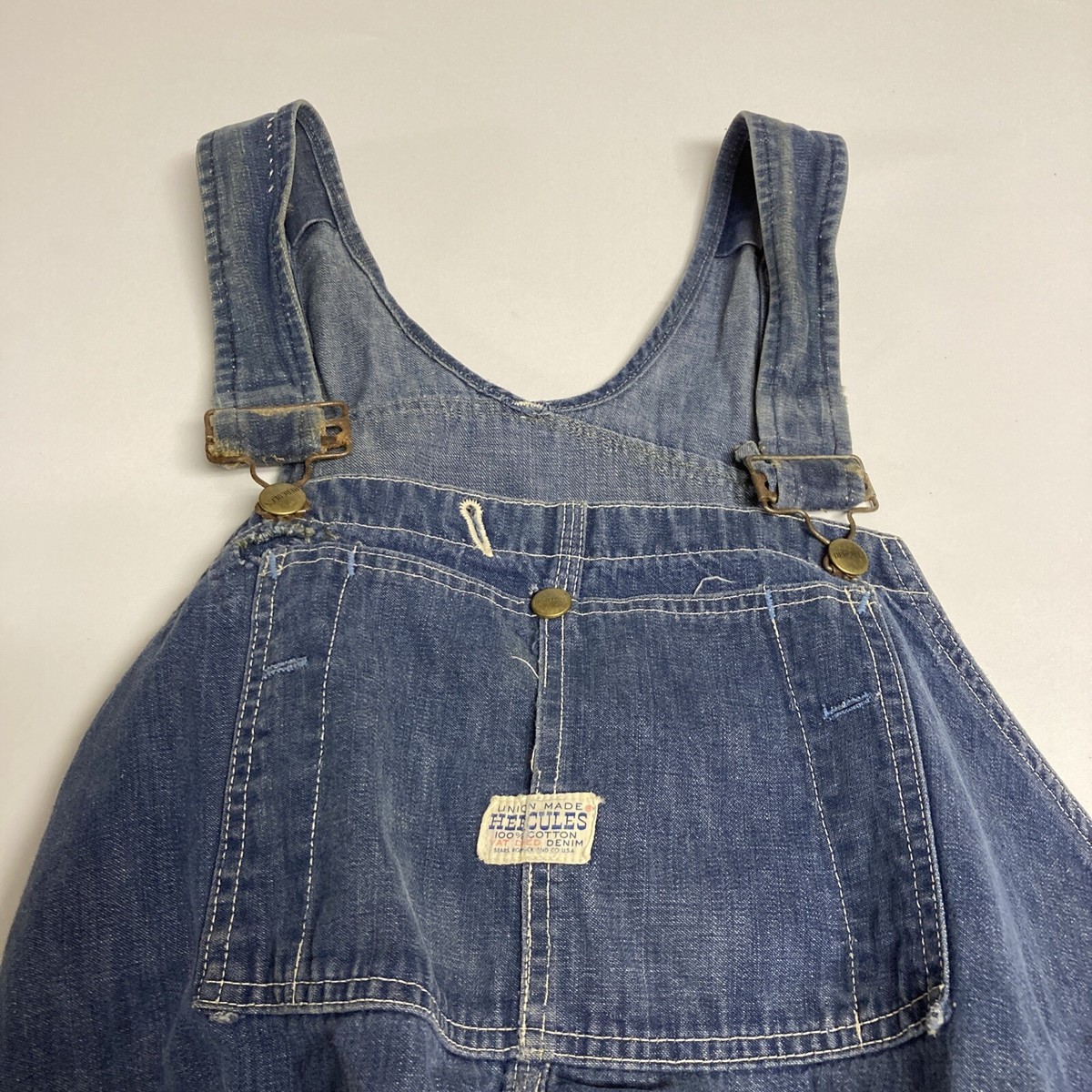 Vintage 40s-50s Hercules Sears Roebuck Denim Bib Jeans Vintage 40s-50s Hercules Sears Roebuck Denim Bib Jeans