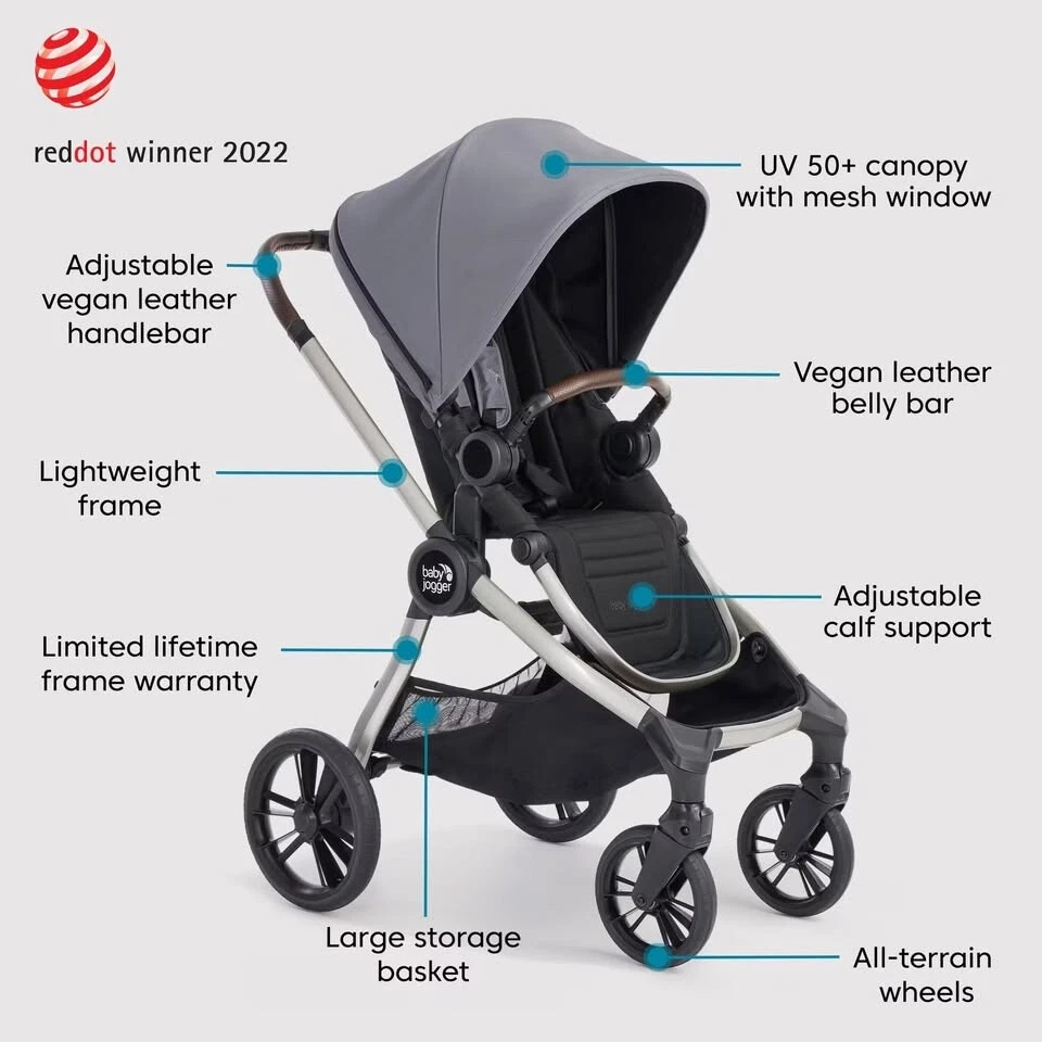 Cochecito Baby Jogger City Sights — Pizarra Oscura [NUEVO EN CAJA] Foto 4 de 4