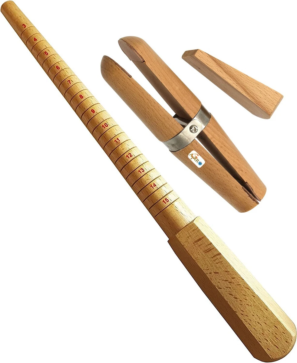 ATAR Ring Sizing Stick Gauge Ring Sizer 6inch Wood Ring Clamp