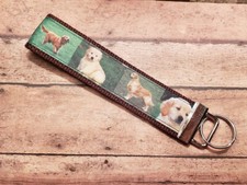 Golden Retriever Wrist Keyfob / Wristlet Keychain