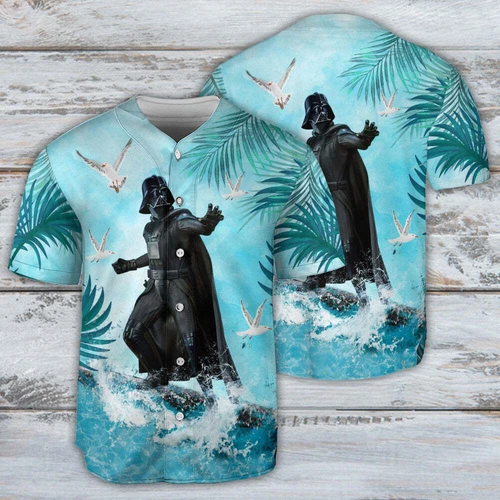 Starwars Darth Vader Surfing 02 - Baseball Jersey