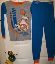 Star Wars Rebel BB-8 Droid Roll Long 2 Piece Pajama PJ Set Boys Size 4 NWT