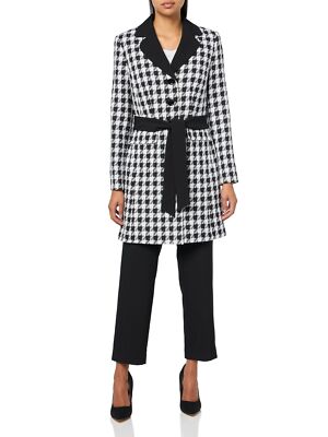 Le Suit Women's Petite Jacket Geometric Black/White Size 10P