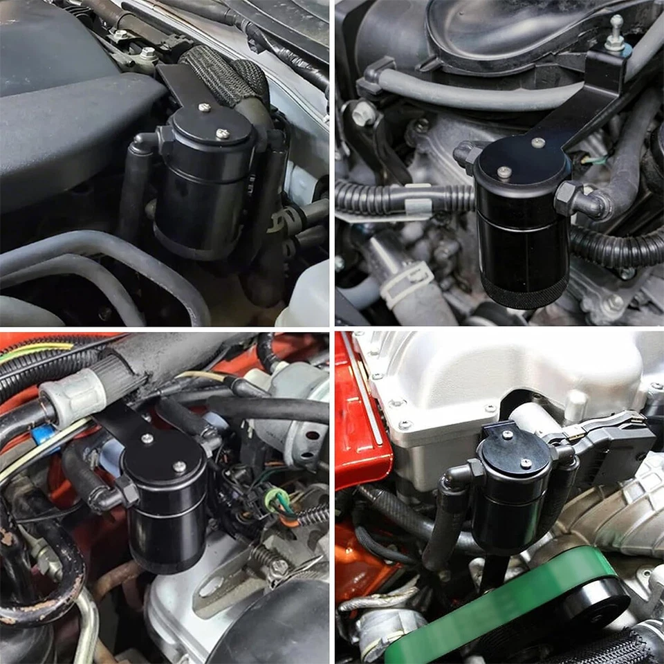 Black Oil Catch Can Kit Fits 2016 2017 2018 2019 2020-2024 Chevrolet Camaro SS - Image 4 of 4