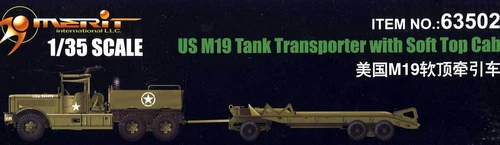Merit - US M19 Tank Transporter With Soft Top Cap 1:35 Model Kit Tank NEW