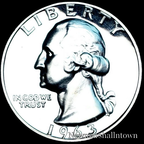 1963 Washington Quarter ~ Mint Silver Proof  ~ Raw Coin from Original Proof Set