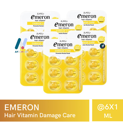 EMERON Hair Vit A C E Damage Care Jojoba Argan Oil Nourish Moist Soft Smooth 6X