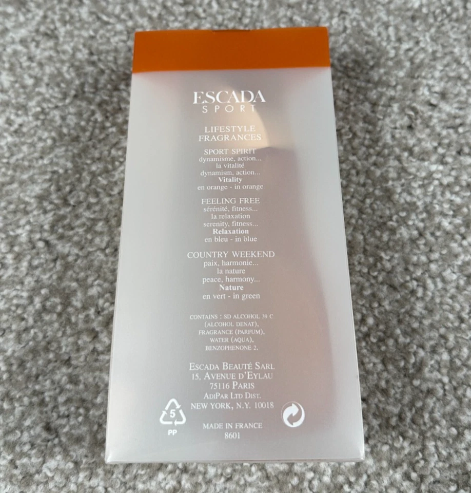 Escada Sport Vitality 3.4OZ 100 ML Eau De Toilette Spray for Women Vintage - Image 2 of 3