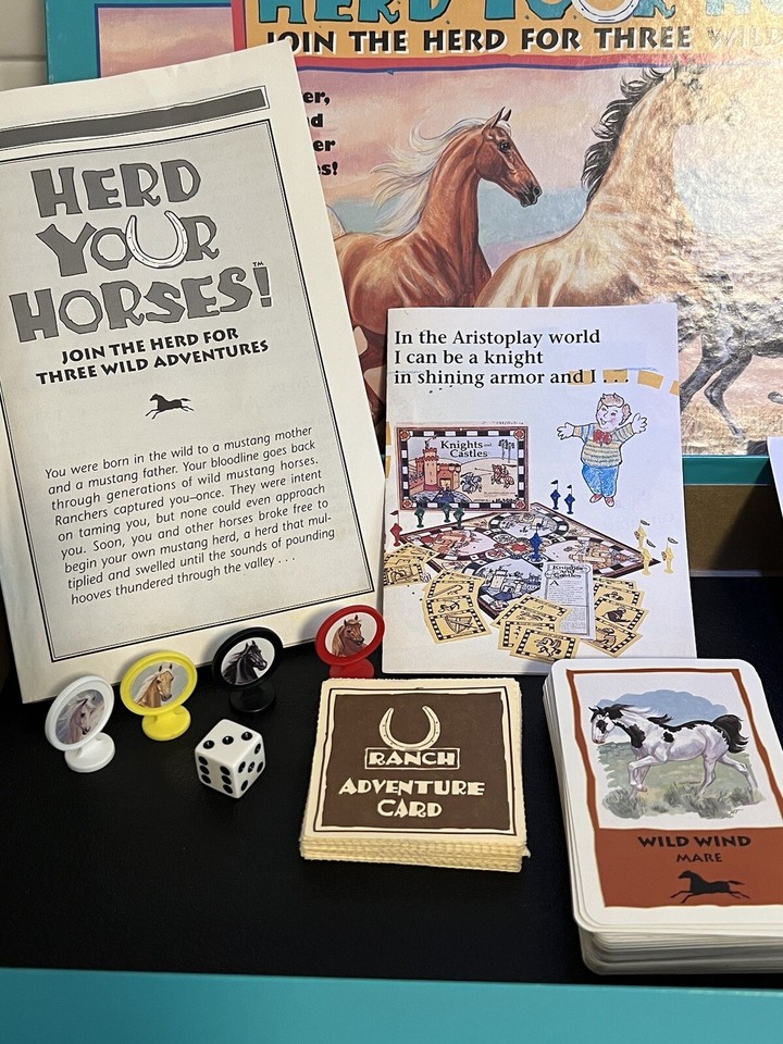 Vintage 1993-Herd Your Horses Board Game | Aristoplay | Horse Themed ...