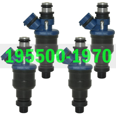 4 pcs NEW Fuel Injectors For 1990-1993 Mazda Miata 1.6L 195500-1970 Replacement