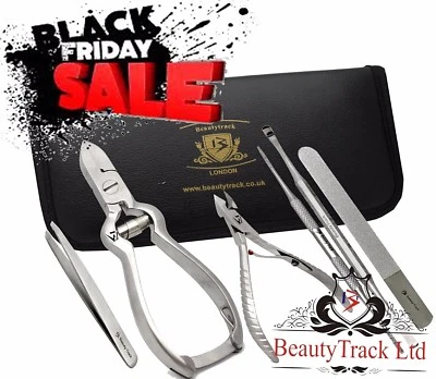 BEAUTYTRACK Podologie Zehennagelknipser Set Dicke Nägel Profi Fußpflege Werkzeuge