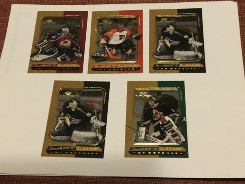 1999-00 UD MVP "Last Line of Defense"(lot of 5) Roy, Barrasso, Vanbiesbrouck