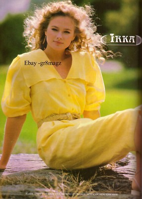 1982 Nancy Deweir Irka Sexy Blonde Fashion Print Ad Vintage Advertisement 1980s