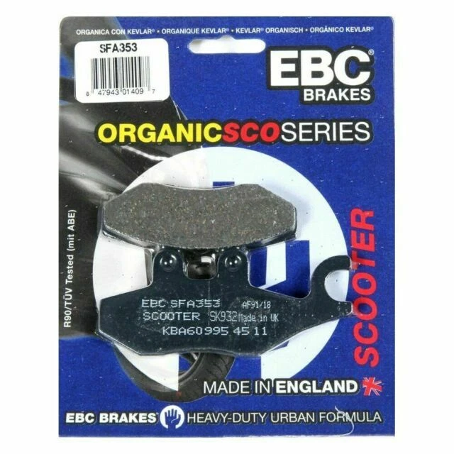 EBC Kit Pâtes de Frein PIAGGIO Beverly 300 RST 2010-2020 Avant Arrière - Photo 2/4